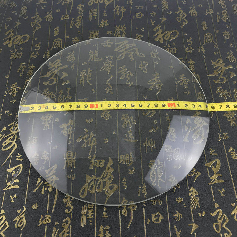 25公分平凸放大镜光学玻璃凸透镜250MM6倍单面凸产品检验扩大工具