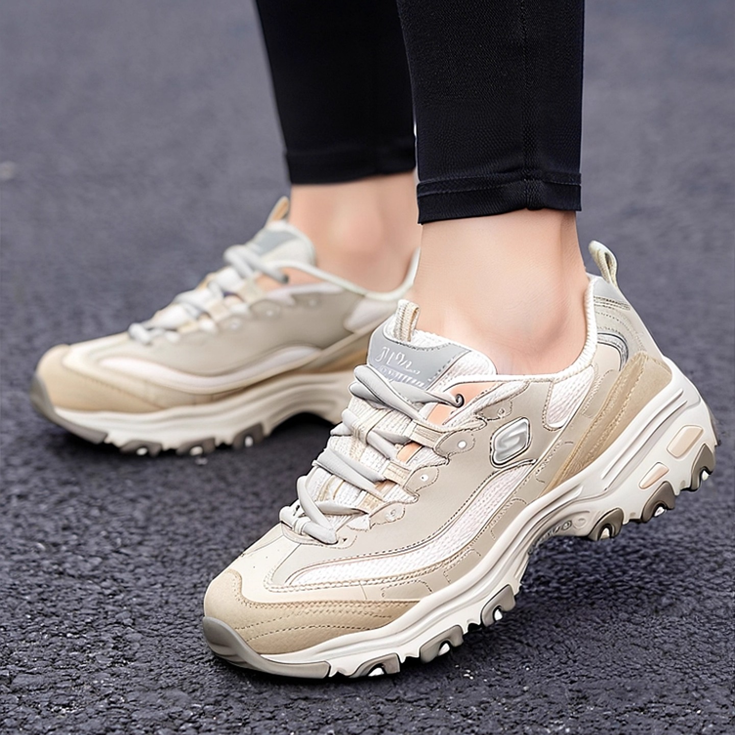 Skechers/斯凯奇薄荷奶绿老爹鞋