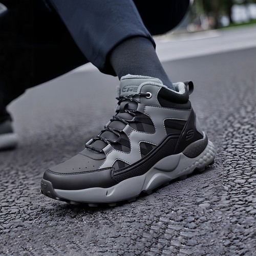 斯凯奇棉鞋男士高帮透