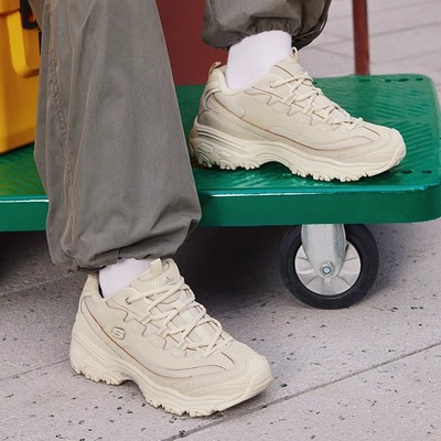 斯凯奇加绒保暖老爹鞋男女款舒适休闲运动鞋春季熊猫鞋时尚潮流