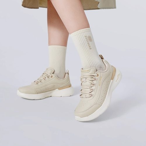 斯凯奇春季新品女款高透气轻便复古经典配色设计休闲运动鞋150373