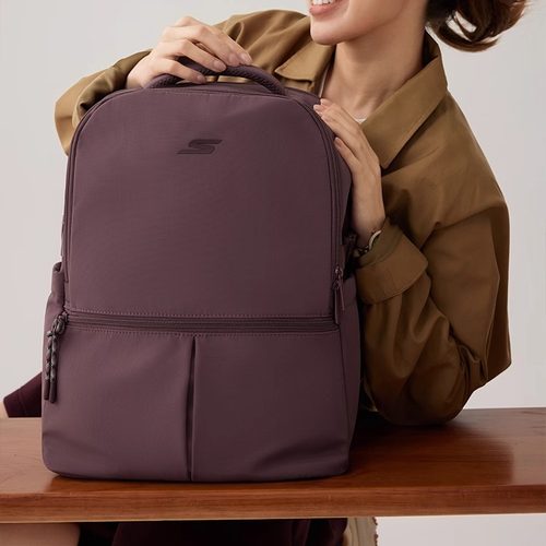 斯凯奇男女同款运动双肩包大容量便捷收纳户外背包时尚简约电脑包