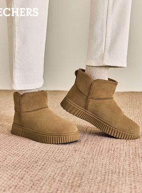 COZY OJAI女士冬靴TPR大底绒面超纤布中帮一脚蹬舒适保暖雪地靴