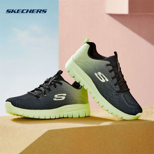 耐磨防滑休闲运动鞋 轻便透气减震跑步鞋 新款 Skechers斯凯奇女鞋