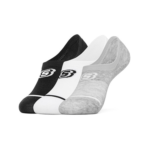 Skechers斯凯奇缤纷休闲系列2023年春新款男女隐形袜3双装运动袜