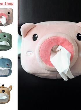 Car Tissue Box Plush Animals Cute Napkin Tissue Paper Holder