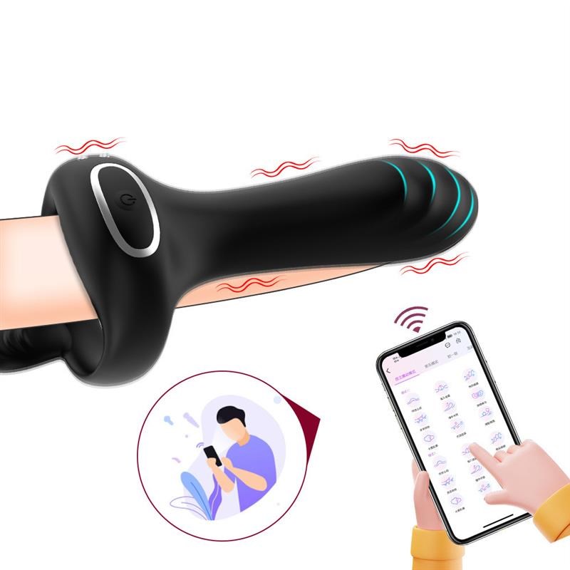 Prostate Vibrator Testicle Massage Anal Butt Plug Cock Penis