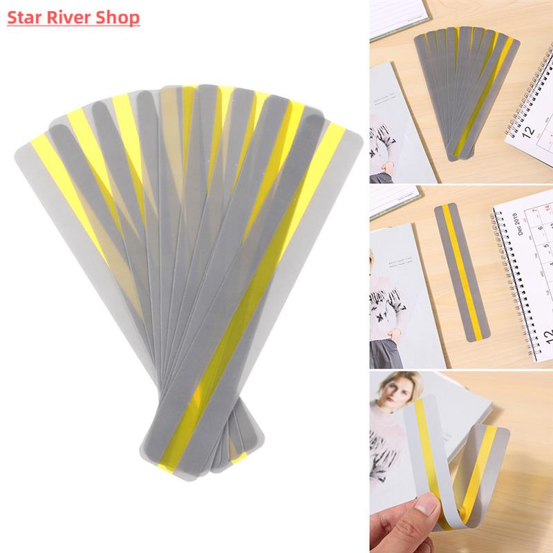 10 Pieces Reading Guide Strips Highlighter Colored Overlays