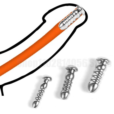 Stainless Steel Urethral Sound Dilator Male Penis Urinary Pl