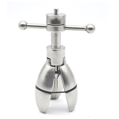 304 Stainless Steel Stretching Anal Dilator Plug with LockA