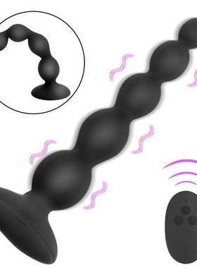 10 Speed Anal Beads Remote Control Vibrator Sex Toy For Men