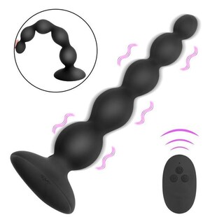 10 Speed Anal Beads Remote Control Vibrator Sex Toy For Men