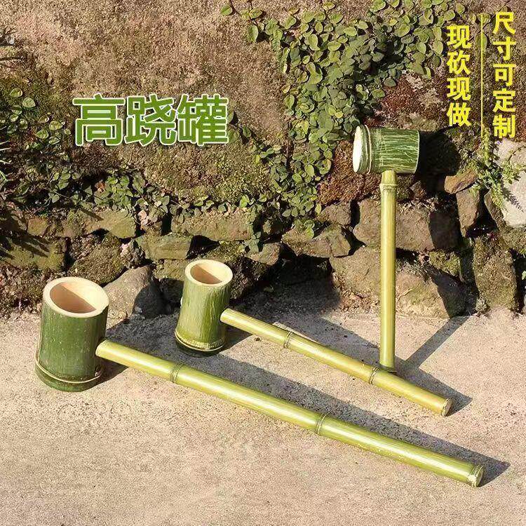 竹筒制品舀水器打水器勺子新鲜竹子加长长柄瓢水勺水瓢老式农村