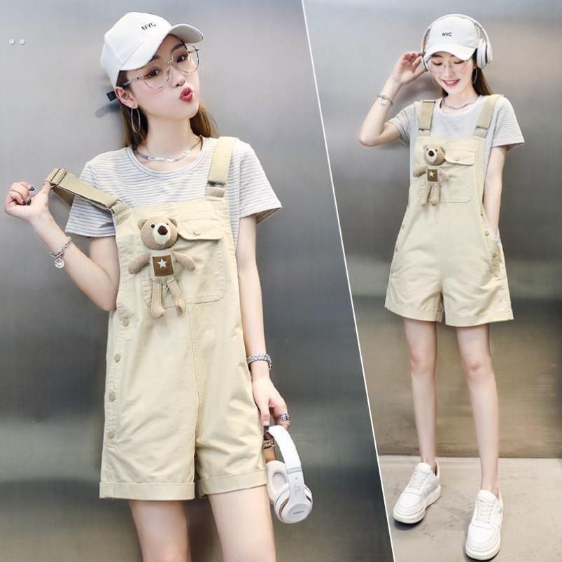 洋气夏日背带裤裤子女款小个子夏季超轻薄牛仔裤矮个子穿的连体裤