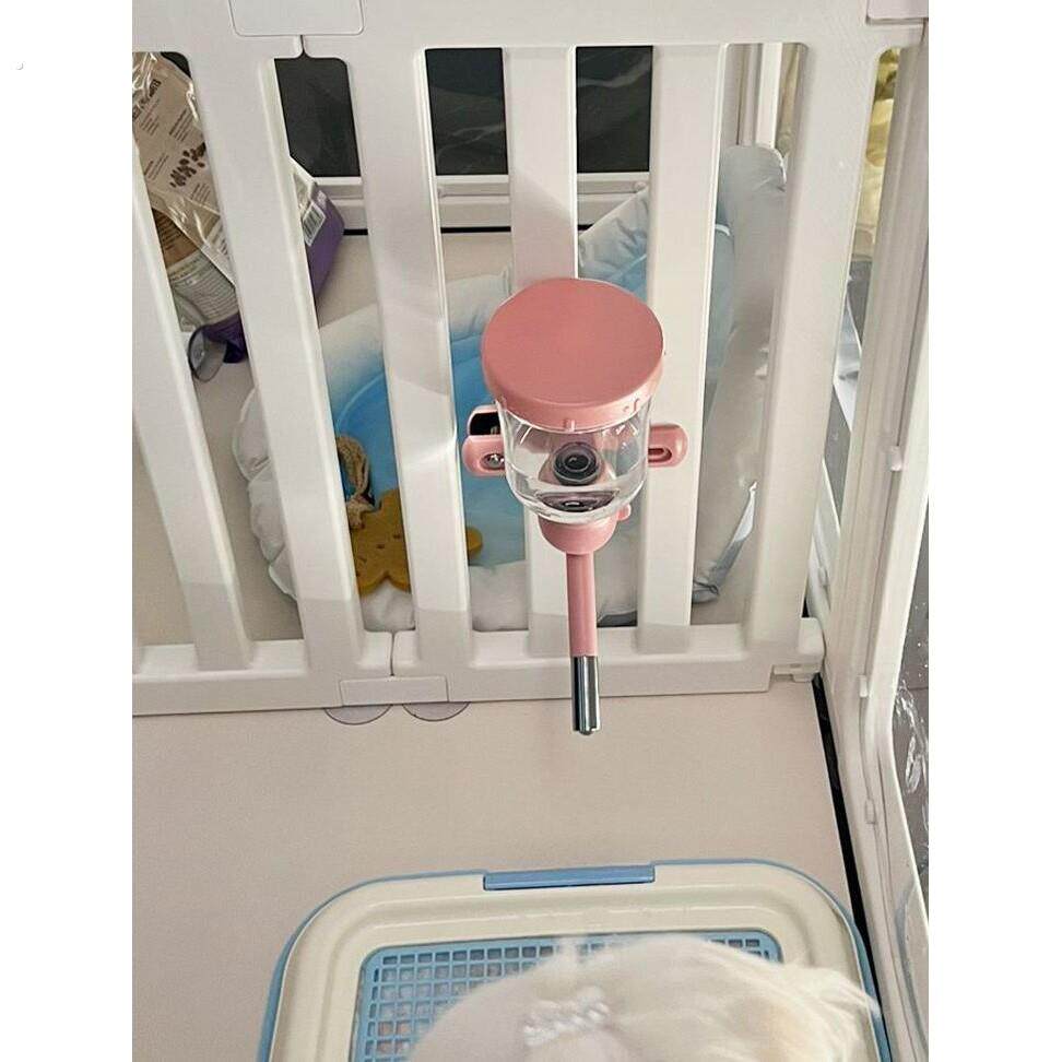 狗笼饮水器通用方管笼巴哥宠物挂式喝水器不湿嘴围栏水壶加长水咀