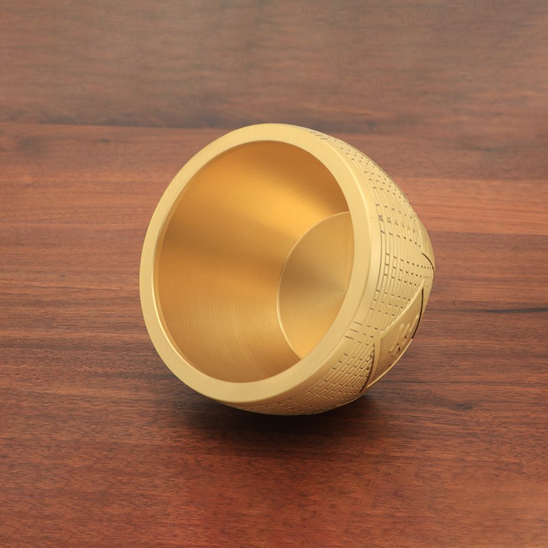 五谷丰登黄铜小摆件居家办公全风水摆件做旧仿古乔迁送礼黄铜缸