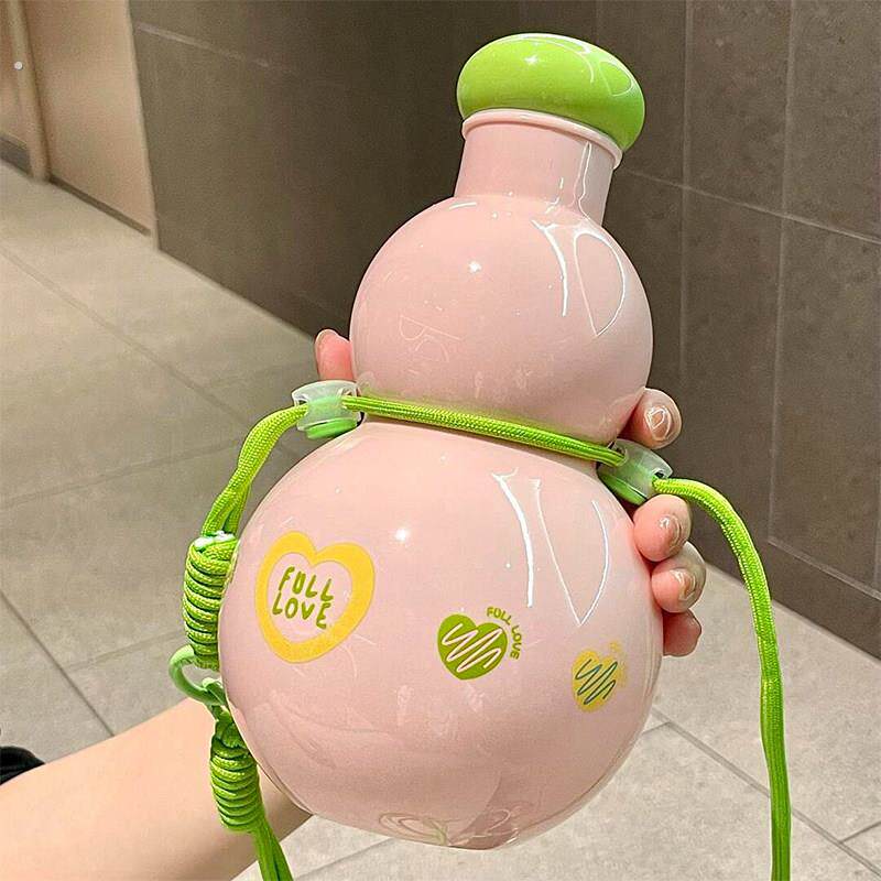 葫芦水杯大容量家用食品级喝水杯子户外便携式创意运动水壶大肚杯