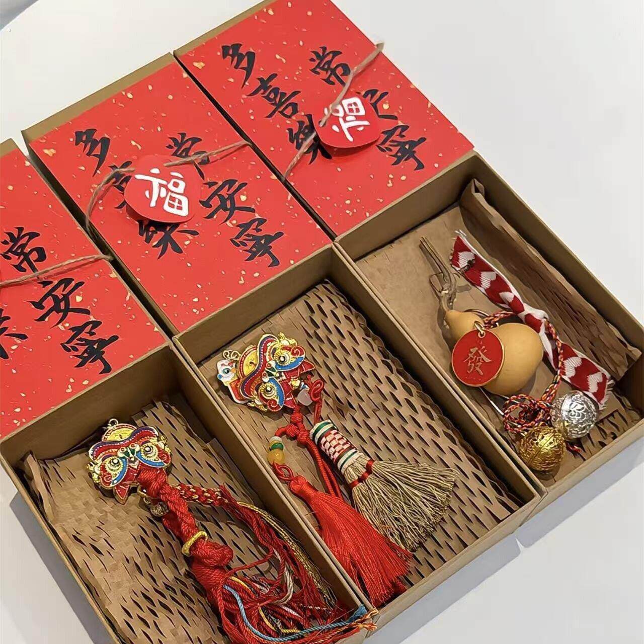 国风醒狮小挂件小扫把汽车挂饰春节装饰场景布置新年礼物送好朋友