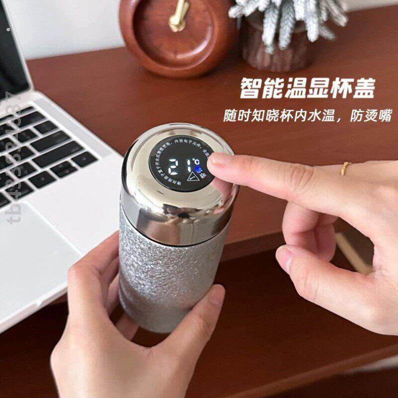 纯钛茶隔保温泡茶杯智能显温高档精致礼盒小巧迷你随身水杯女可携