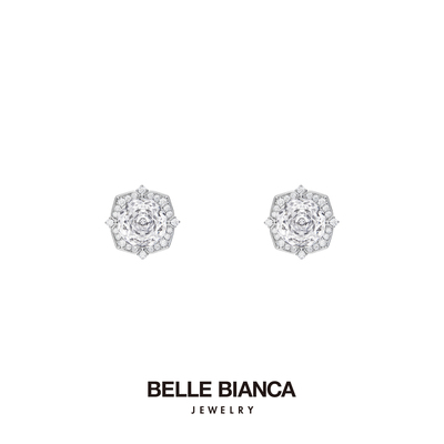 BELLEBIANCA璀璨秀丽花簇耳钉