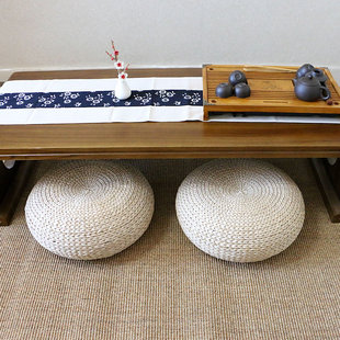 剑麻黄麻地毯客厅卧室茶几草编亚麻编制棉麻北欧日式 茶室地垫