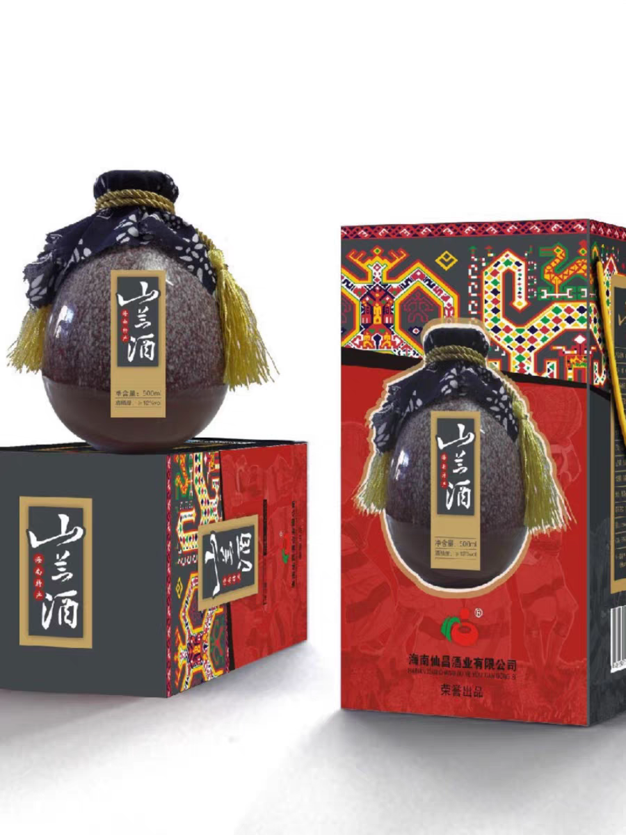 海南山兰酒500ml*6瓶礼盒箱装12度黎家特产米酒植物精酿朋友小聚