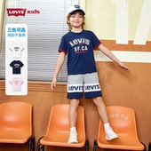 凉感透气 T恤25夏季 Levi 李维斯儿童男童短袖 新款 运动上衣女