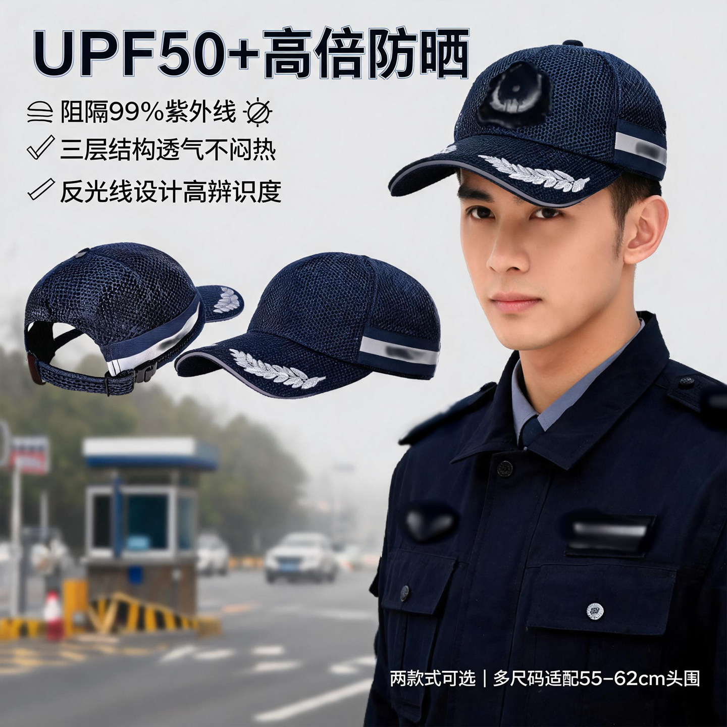 CASP户外执勤帽休闲帽棒球帽教官帽隔热透气防晒网布战术帽通勤帽