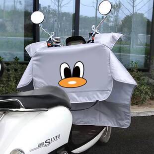 电动车夏季挡风被薄款遮阳防晒防水小型电瓶自行车防走光挡风罩新