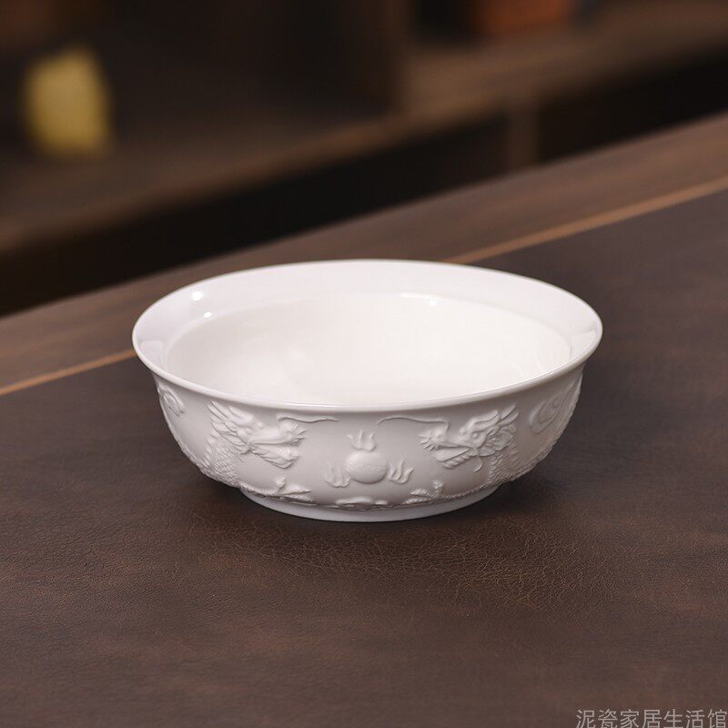 陶瓷建水雅器餐碗复古茶渣缸果盘功夫茶具茶水桶洗笔茶盂种植茶洗