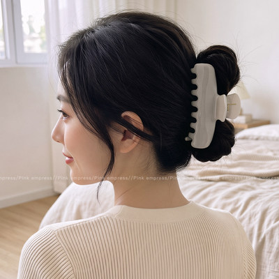 果冻色方形抓夹女大号发量多发夹感后脑勺夹子发卡鲨鱼夹头饰
