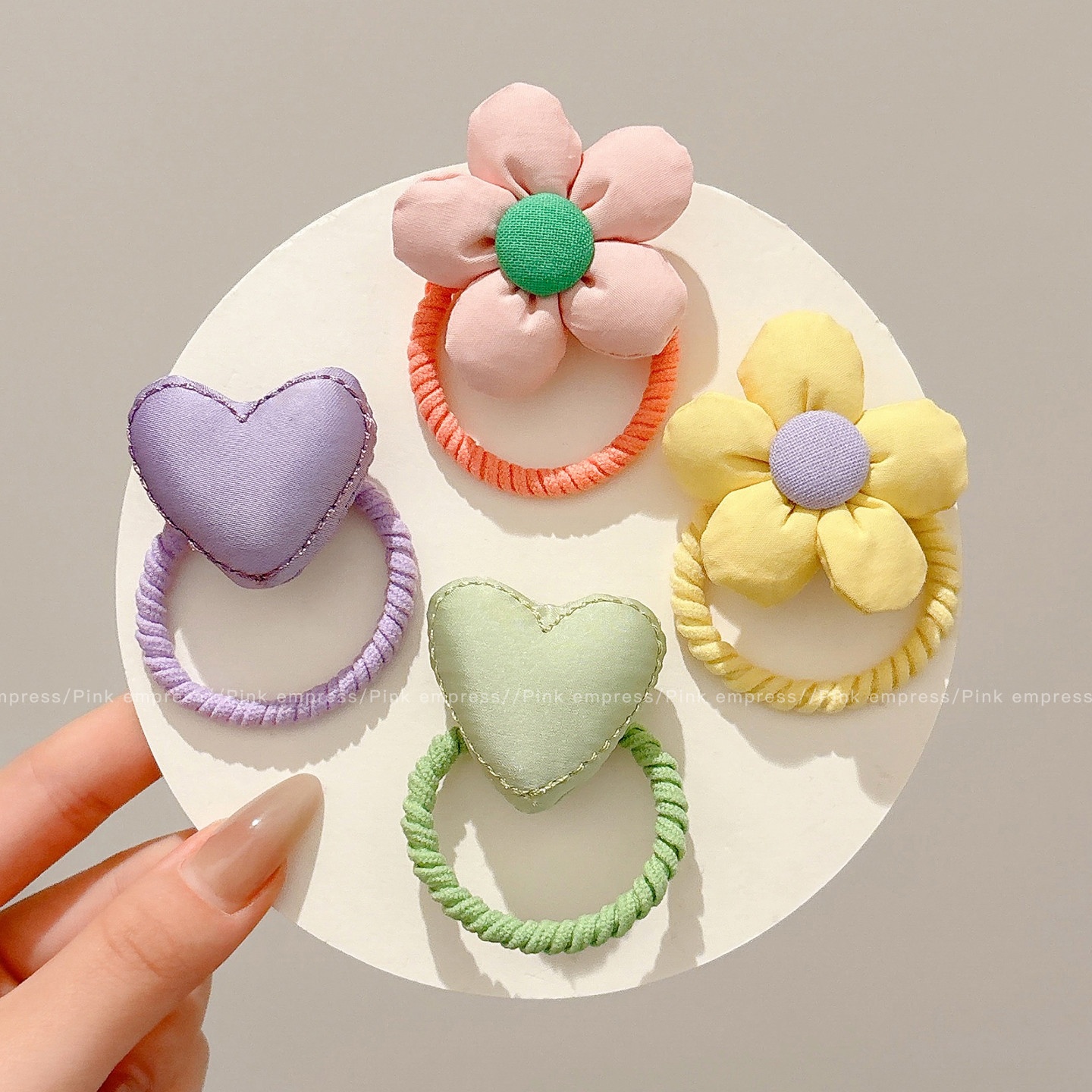 儿童可爱布艺发圈高弹力马尾发绳不伤发皮筋女童扎头发头绳