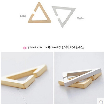 e145 三角形切口 立体无耳洞耳骨耳夹 时尚合金 男女义乌饰品