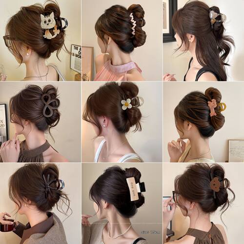 中号发量少抓夹女感2025新款鲨鱼夹夹子头饰发夹后脑勺盘发抓