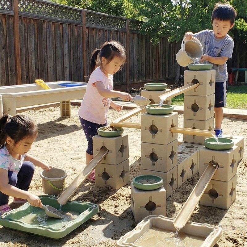 幼儿园儿童户外万象叠叠乐积木游戏沙坑沙水建构主题体能训练组合