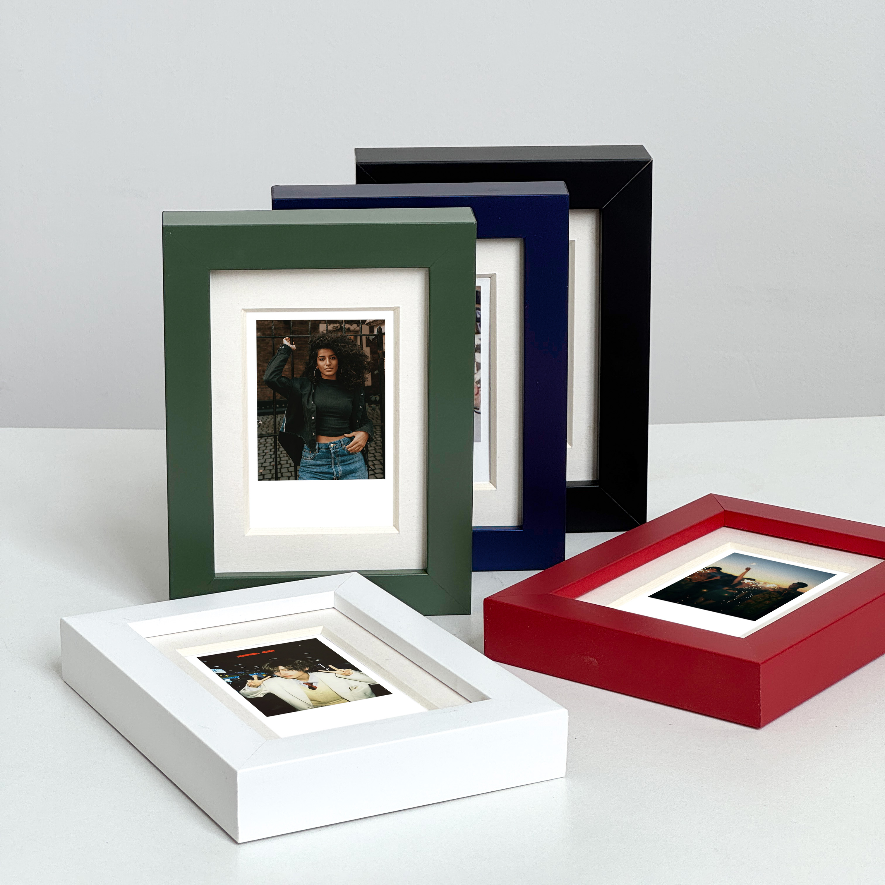 拍立得明星签名照实木相框摆台