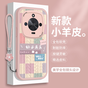 适用荣耀X50手机壳华为X40gt新款 X40i全包HonorX40防摔x50i小羊皮Honorⅹ叉×ⅰ带挂绳x5o散热x4o软壳xi女款