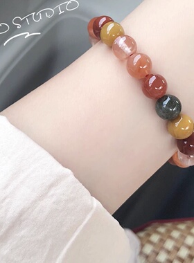 天然福禄寿水晶串珠手链轻奢高级感手串复古妈妈礼物女友礼物