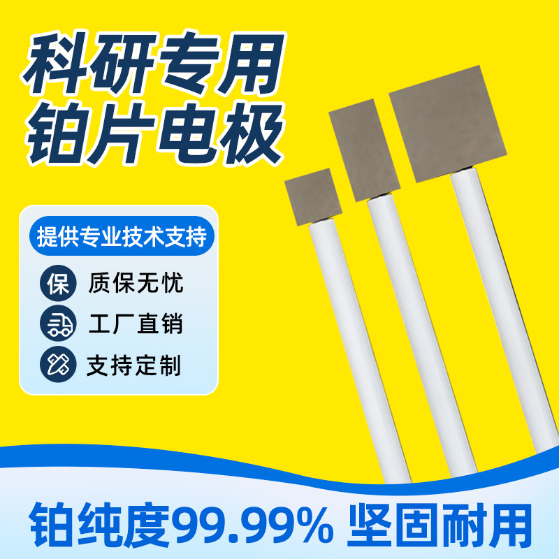 铂片电极 铂电极10*10*0.1 对电极纯度99.99 可开票 PT片四氟杆子