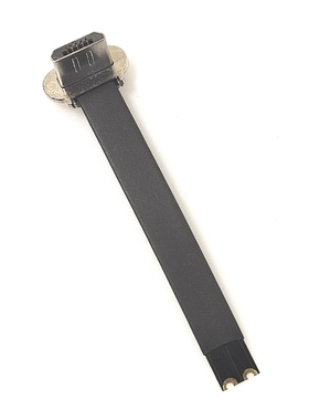 MICRO 安卓2pin 正向FPC软排线锌合金公头后盖 L42mm