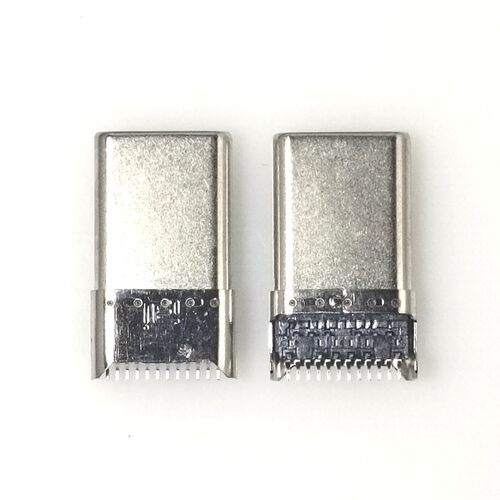 USB 3.1TYPE C24PIN 拉伸公头沉板1.17前插后贴DIP+SMT L=14.65MM