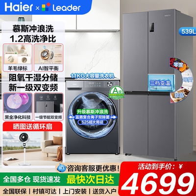 海尔冰洗套539冰箱+11公斤洗衣机