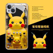 宝可梦游戏机适用苹果15手机壳16 iphone14promax皮卡丘13耿鬼12mini可达鸭11新款 x杰尼龟8plus液态17玻璃xs7