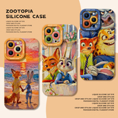 11周边x 油画疯狂动物城适用苹果17promax手机壳iphone16pro尼克15plus朱迪14情侣13mini小众12新款