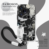 p60个性 13小众50高级感40男12女30 像素猫咪手机壳适用华为pura80带挂绳mate70pro潮牌nova14新款