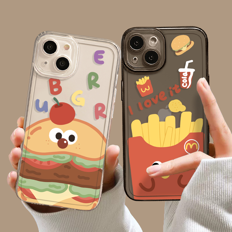 汉堡薯条手机壳适用苹果系列
