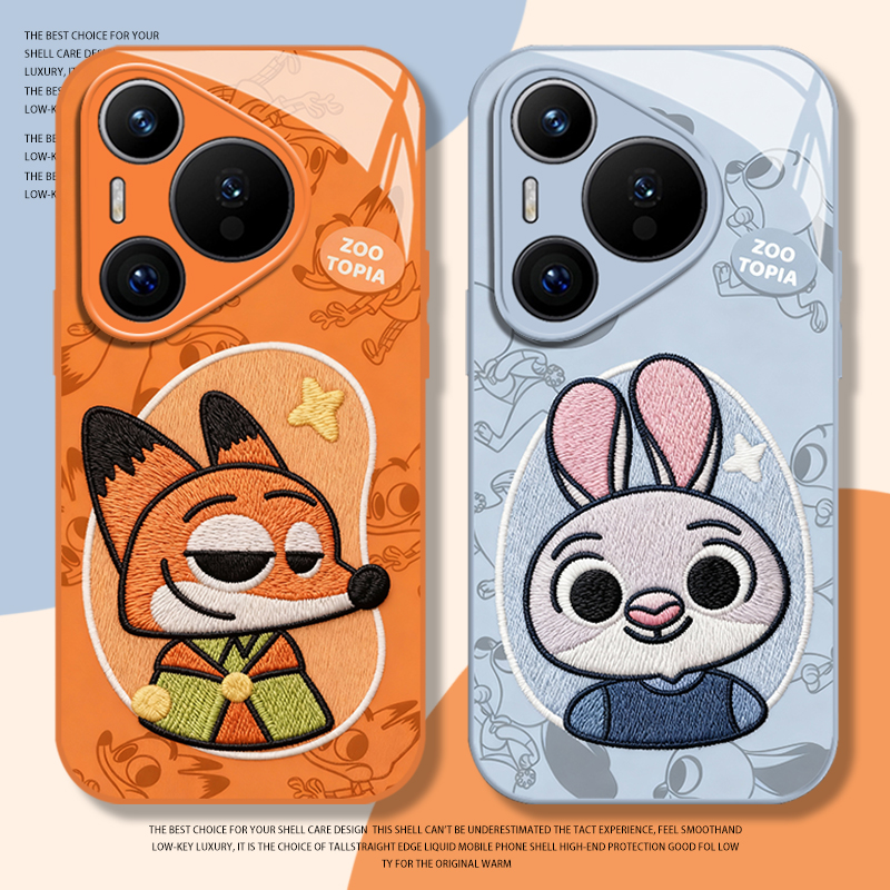 Q版尼克朱迪手机壳适用华为系列