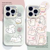 电话猫咪手机壳适用小米15情侣14pro红米k80可爱k70 k90 12s闺蜜11ultra防摔k50套10 note13少女风k60新款