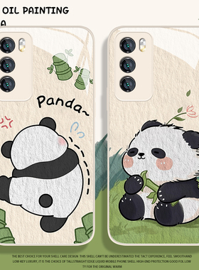 油画熊猫手机壳适用华为mate60pro可爱pura70中国风nova12ultra新款80/p50/13/40小清新30女15/14玻璃9套8se7