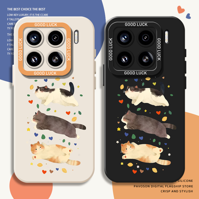 可爱三只小猫手机壳适用小米红米